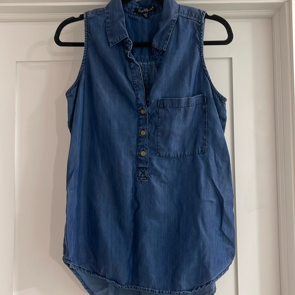EUC Dark Denim Sleeveless Top